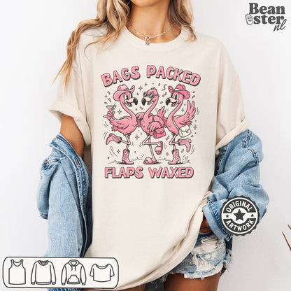 edgy humor tee design Bags Packed Flaps Waxed, casual streetwear