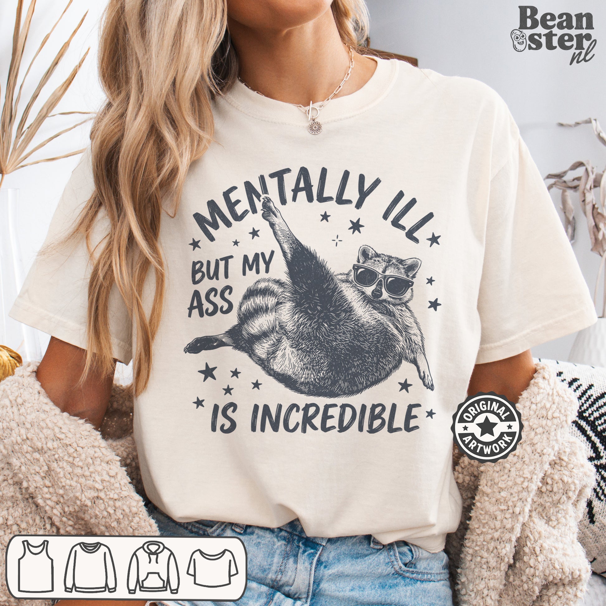 Edgy humor graphic tee with confident statement print