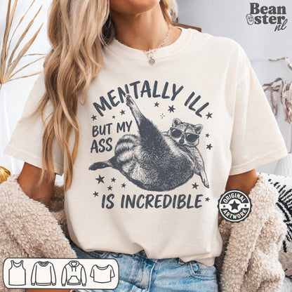 Edgy humor graphic tee with confident statement print