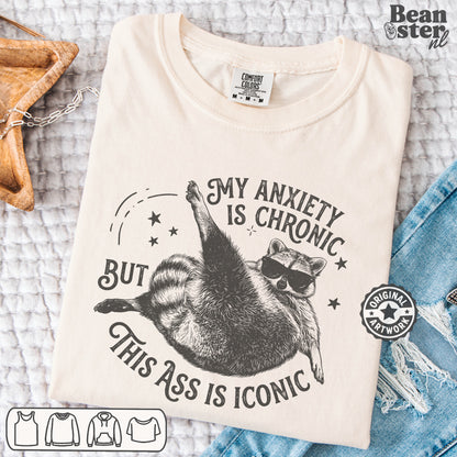 Funny anxiety slogan t-shirt with bold iconic text design