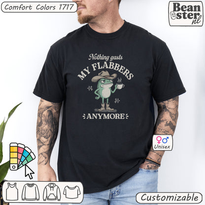 Comfort Colors 1717 funny flabbergasted frog tee for gen z humor lovers