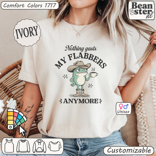Nothing Gasts My Flabbers funny frog t-shirt with sarcastic animal design