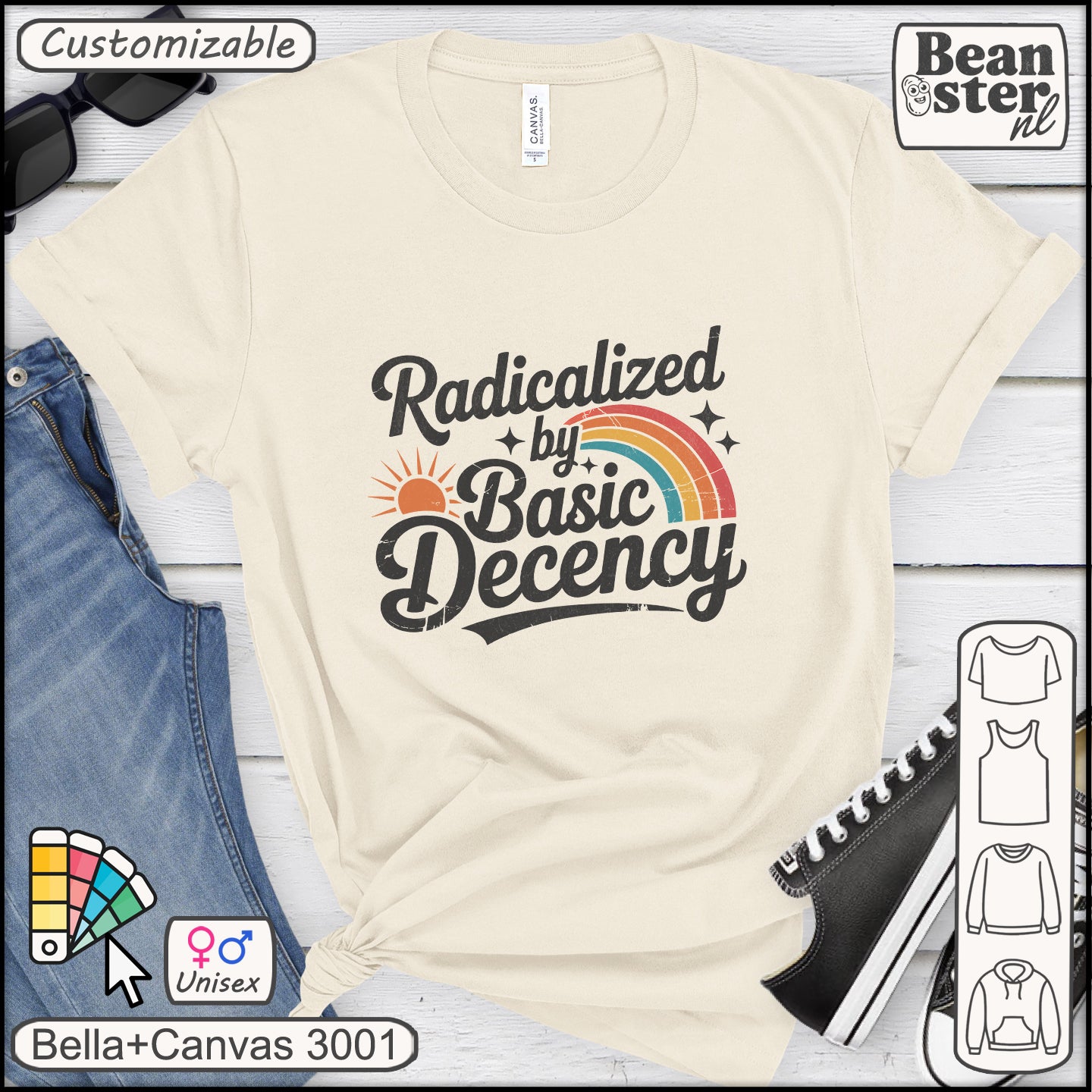Radicalized By Basic Decency vintage graphic tee