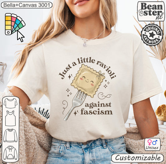 Cute Ravioli Against Fascism Shirt, leftist activist tee