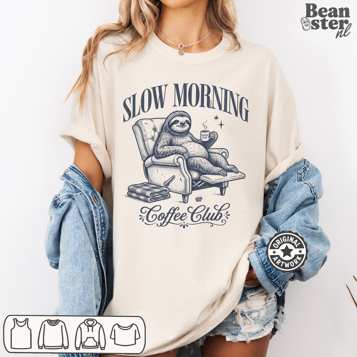 Slow Morning Coffee Club t-shirt cozy coffee lover outfit