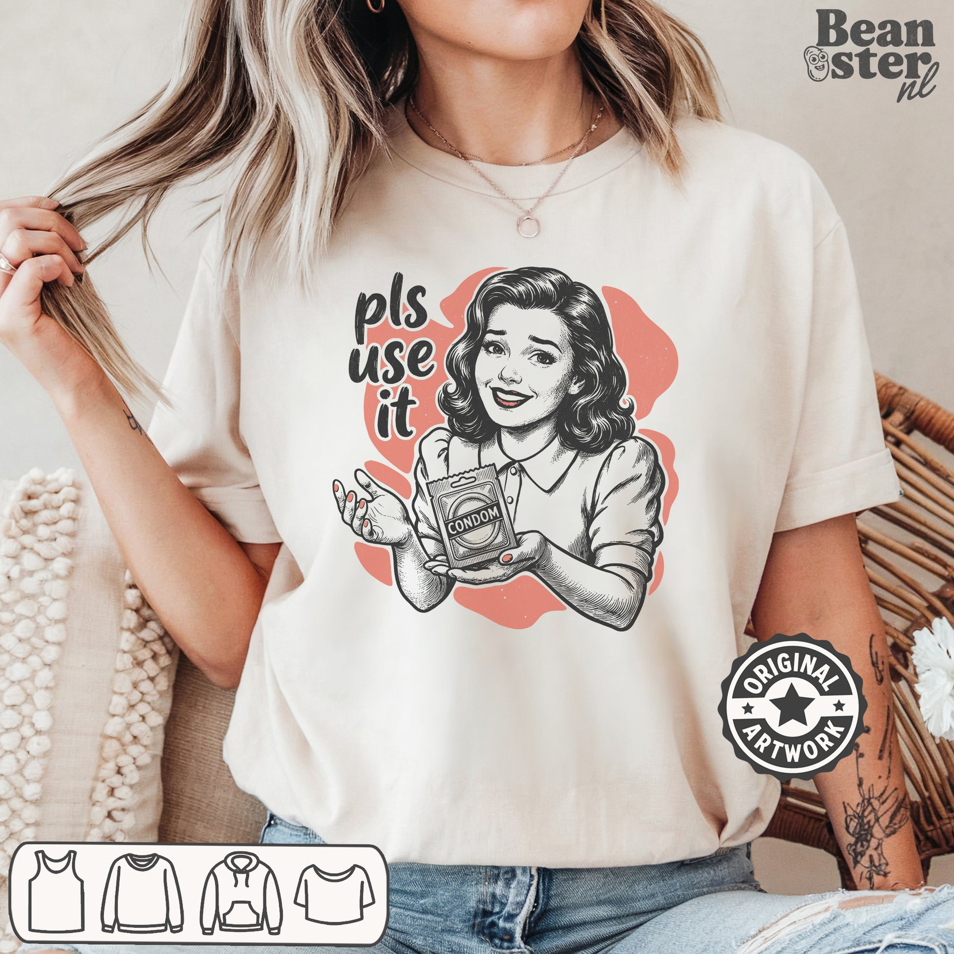 Use Your Brain funny child-free t-shirt with retro humor design